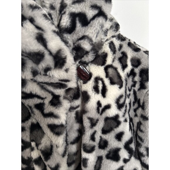 Dennis Basso Animal Print Reversible Coat - Picture 2 of 10